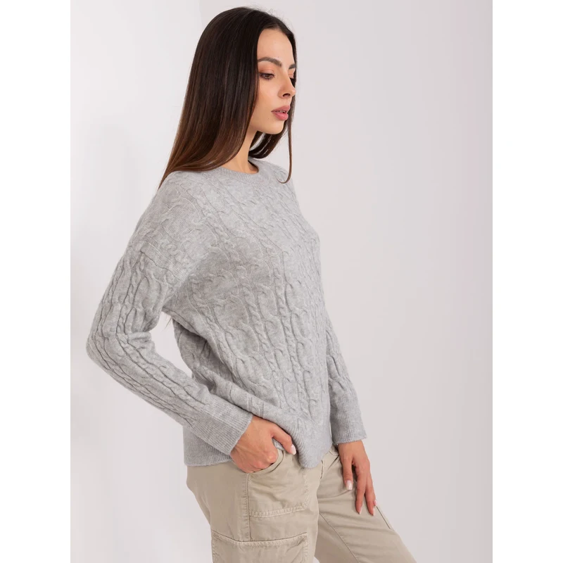 Sweter AT SW szary model 18909209 - FPrice