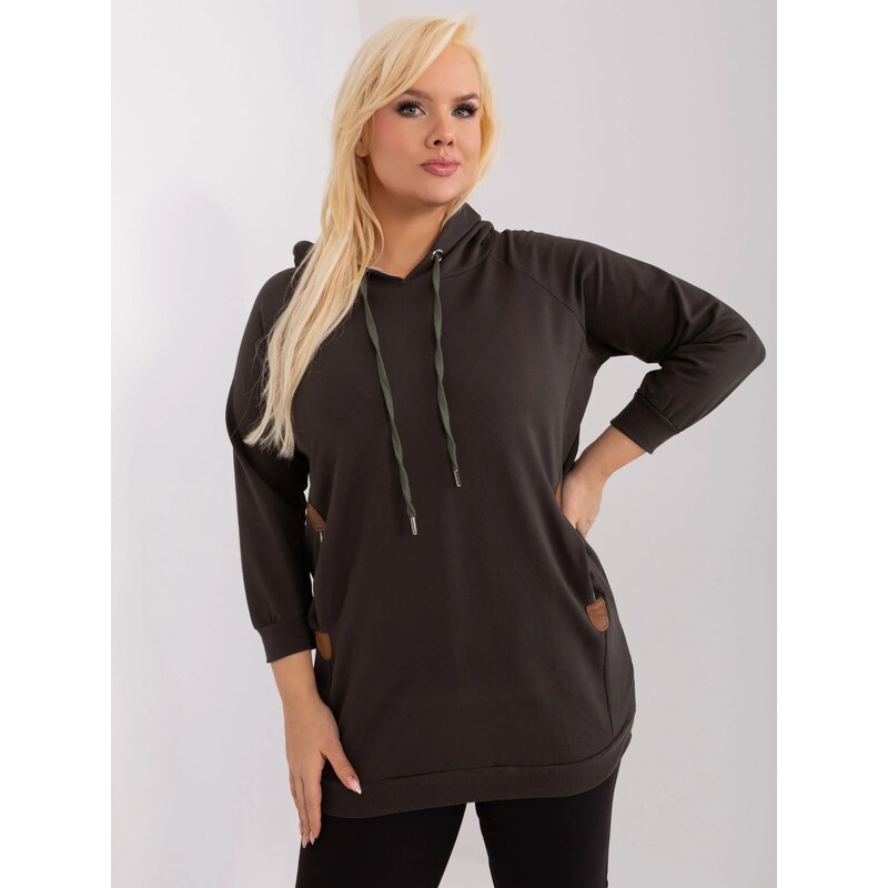 FPrice Mikina RV BL 8221.96 tmavá khaki