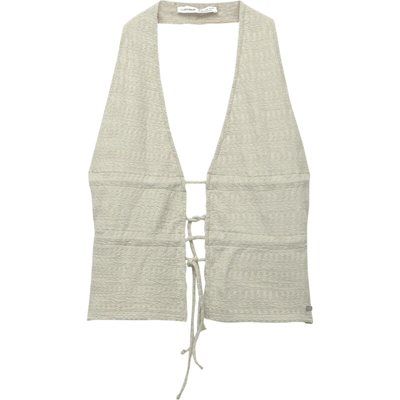 Pull&Bear Top pastelově zelená