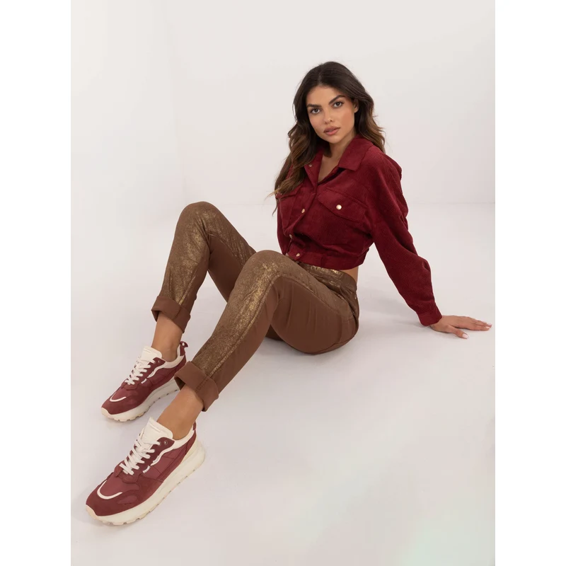FPrice Kalhoty DHJ SP 21258.32 hnědé