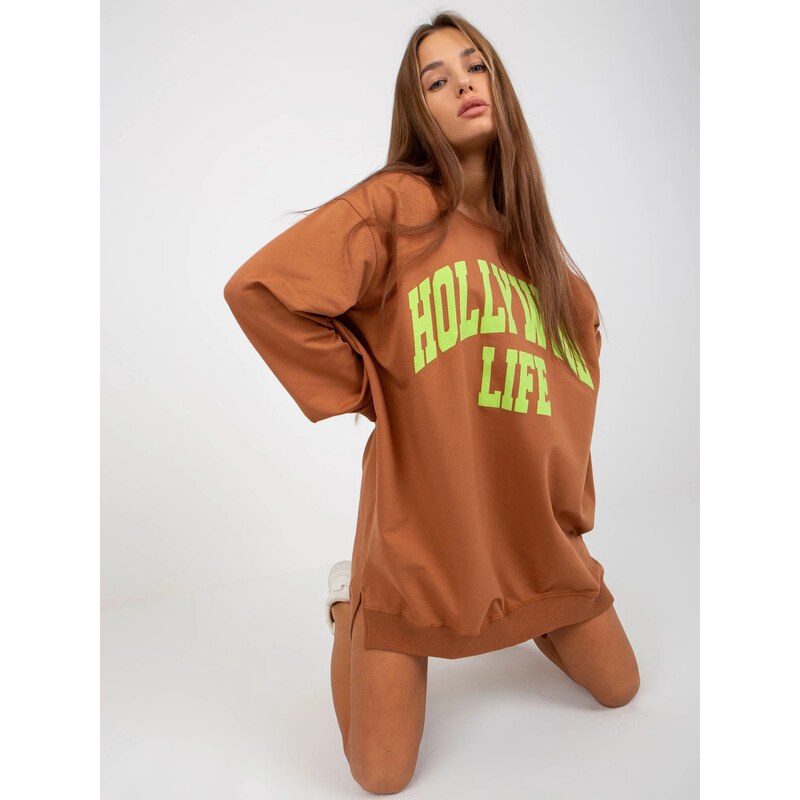 FPrice Mikina VI BL 3102.01P hnědo-zelená