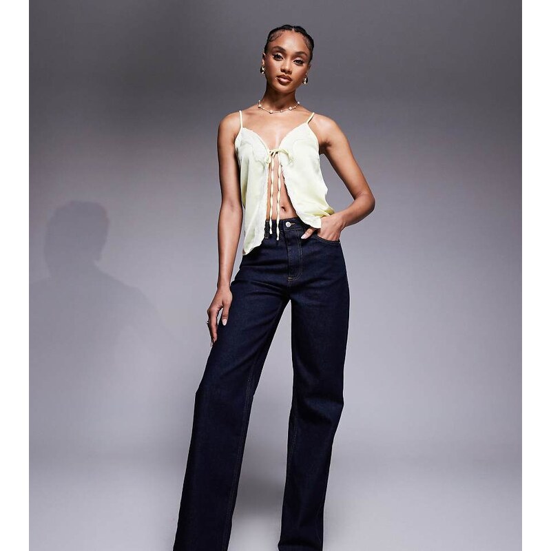ASOS Tall ASOS DESIGN Tall comfort stretch straight leg jean in rinse 106871060