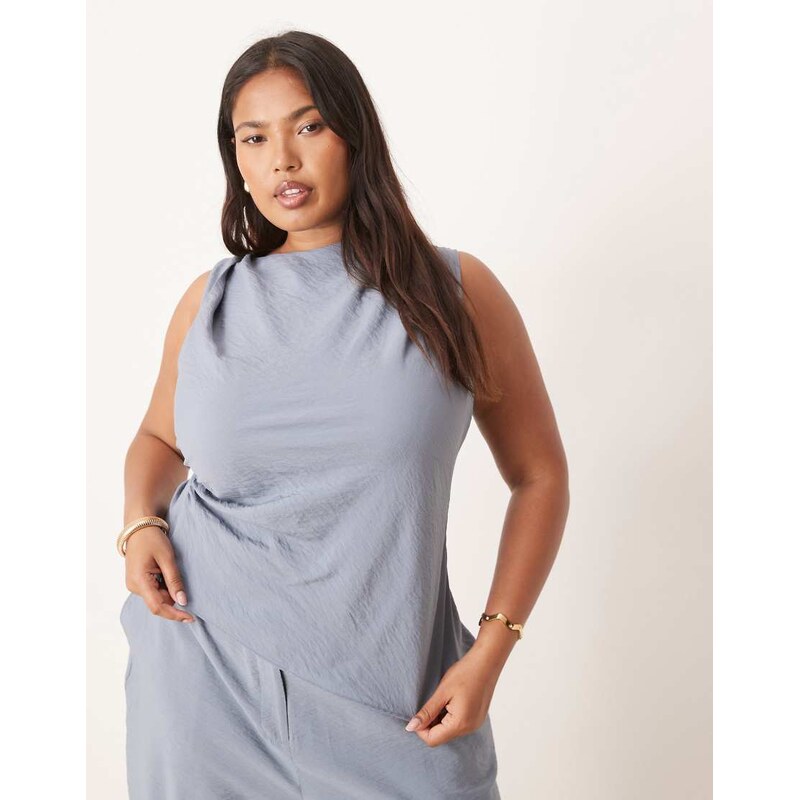ASOS Curve ASOS DESIGN Curve asymmetric textured twist detail top co 106871072