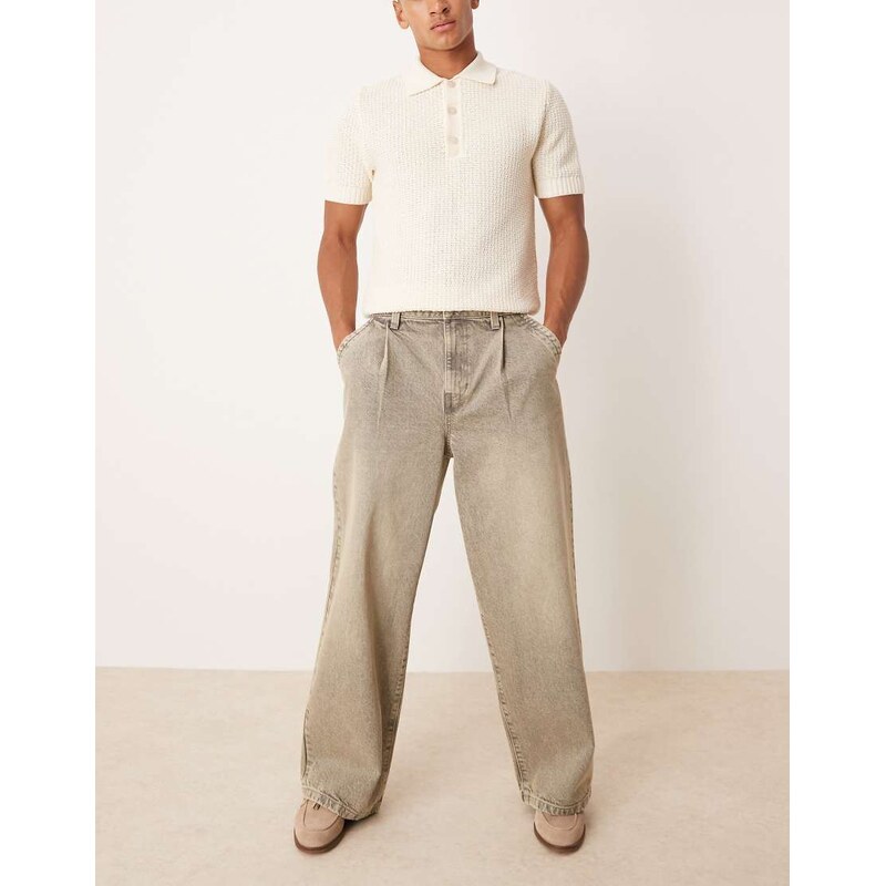 ASOS DESIGN extreme baggy jeans in brown tint