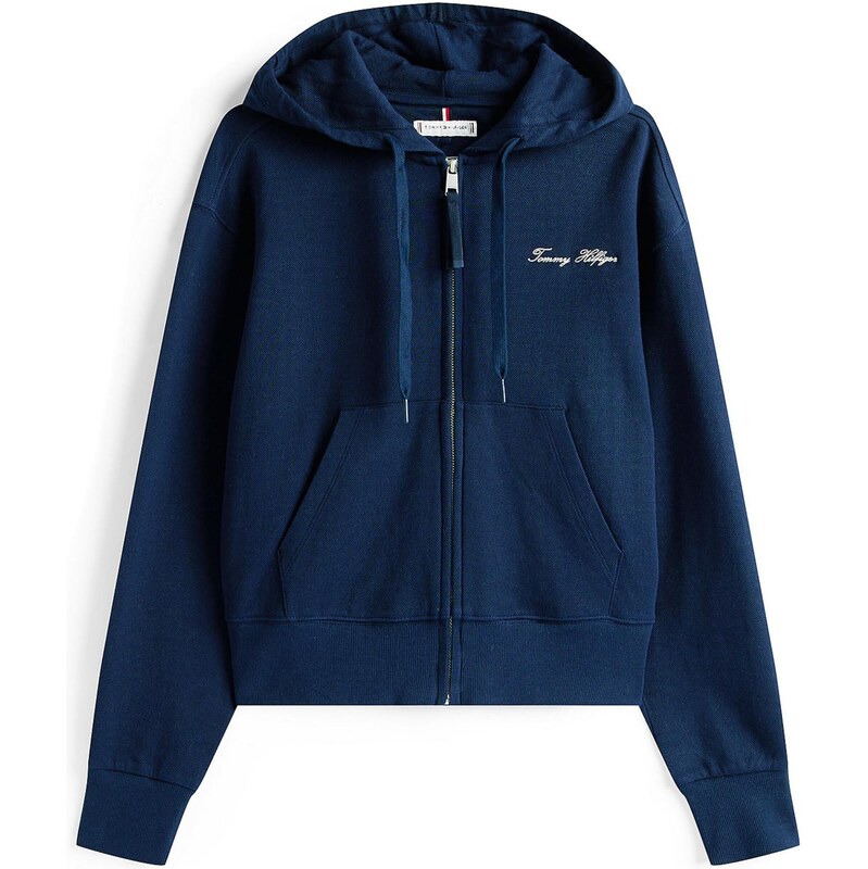 TOMMY HILFIGER Mikina tmavě modrá / bílá