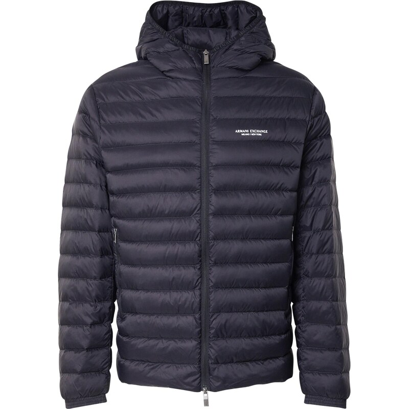 ARMANI EXCHANGE Přechodná bunda Down černá / bílá