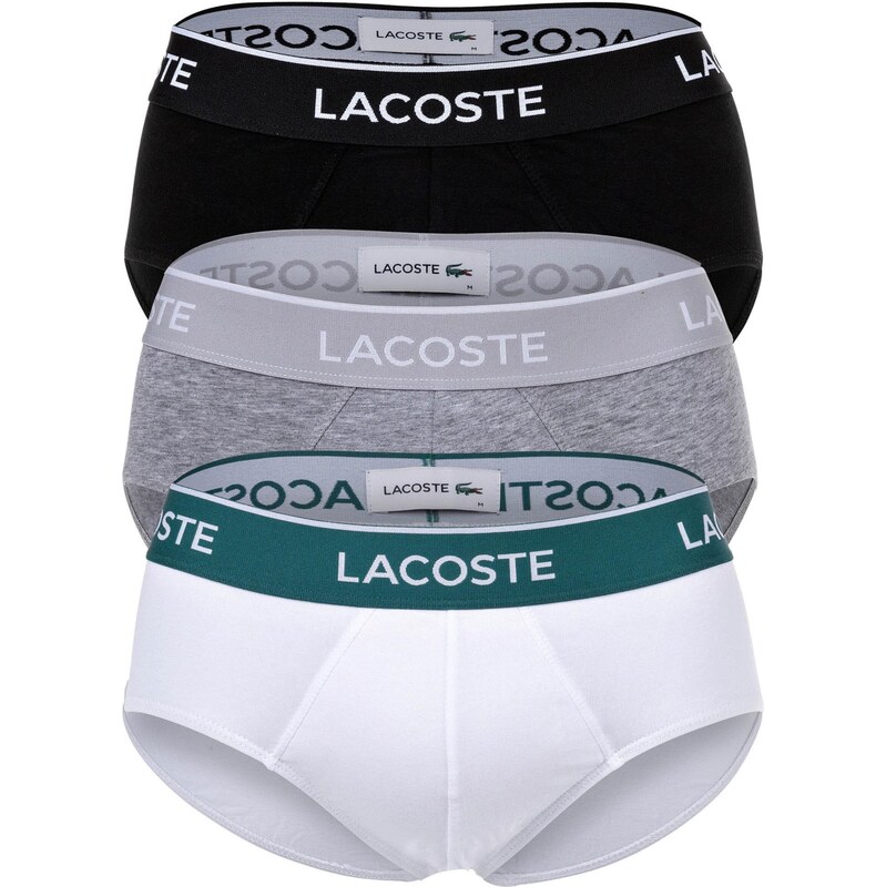 LACOSTE Slipy šedá / černá / bílá