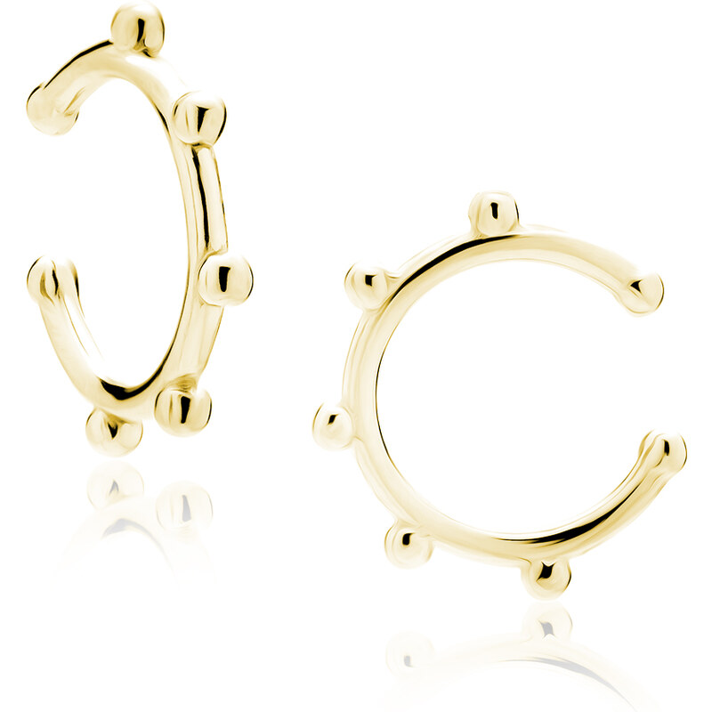 LUNICA Stříbrná záušnice GOLD 1ks 106891163