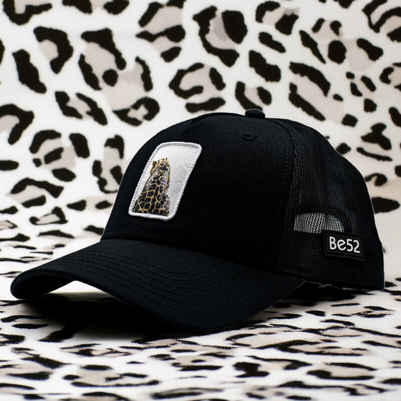 Be52 Leopard kšiltovka premium black