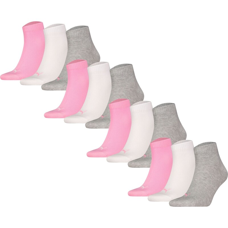 PUMA Ponožky šedá / pink / bílá 109134066