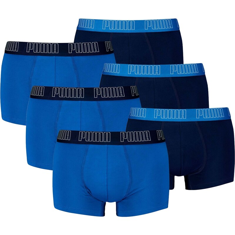 PUMA Boxerky modrá / červená / černá / bílá