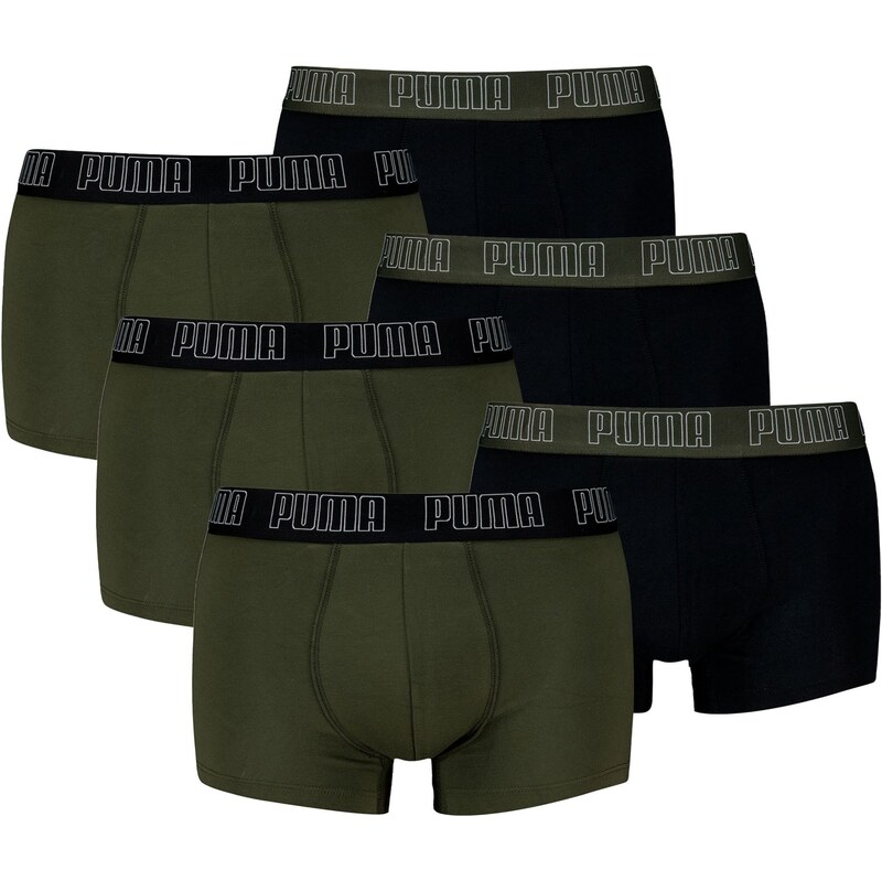 PUMA Boxerky khaki / černá