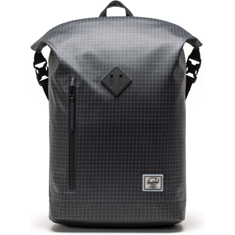 Herschel Roll Top Backpack Grid Black 23l