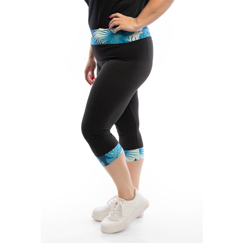 FANNIFEN Dámské sportovní legíny EXOTIC [Y7102] Barva: Modrozelená, 106902977