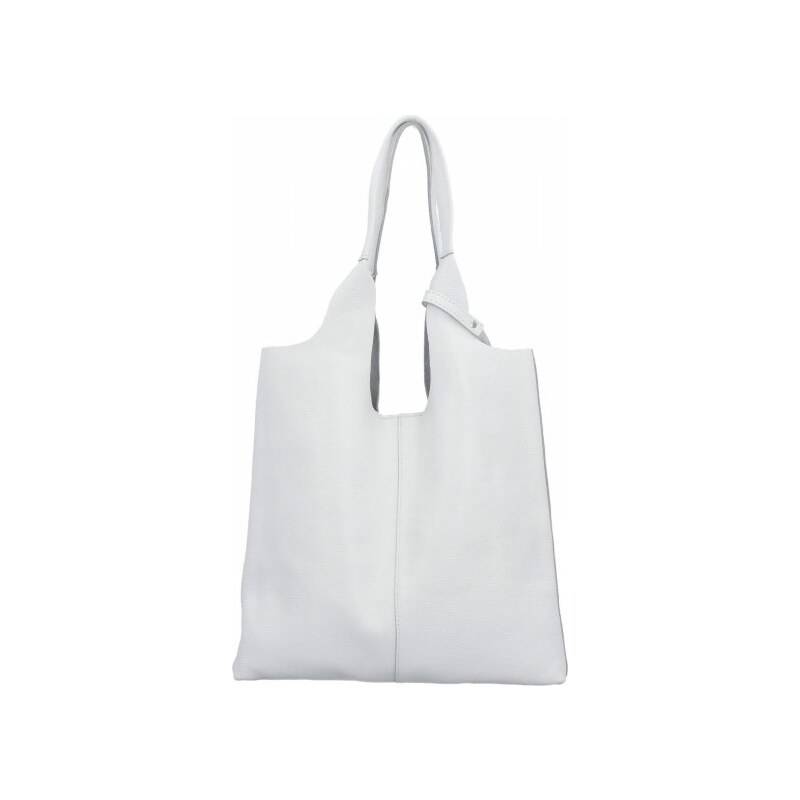 Kožené kabelka shopper bag Vittoria Gotti bílá 165 114499243
