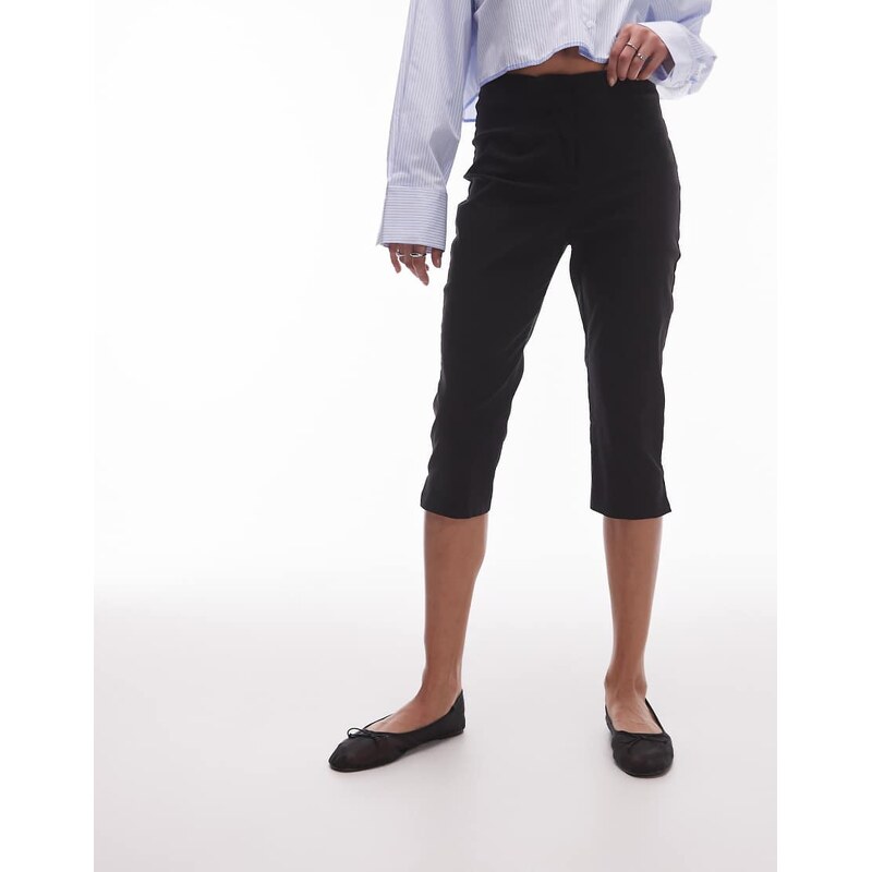 Topshop bengaline capri in black
