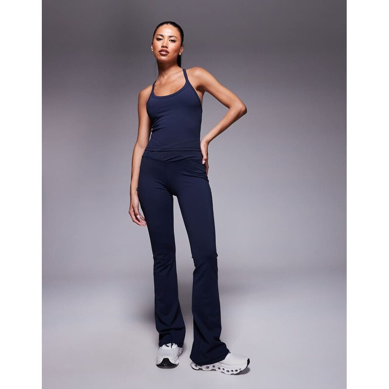4505 Icon soft touch wrap waist slim kick yoga legging in midnight 115512398