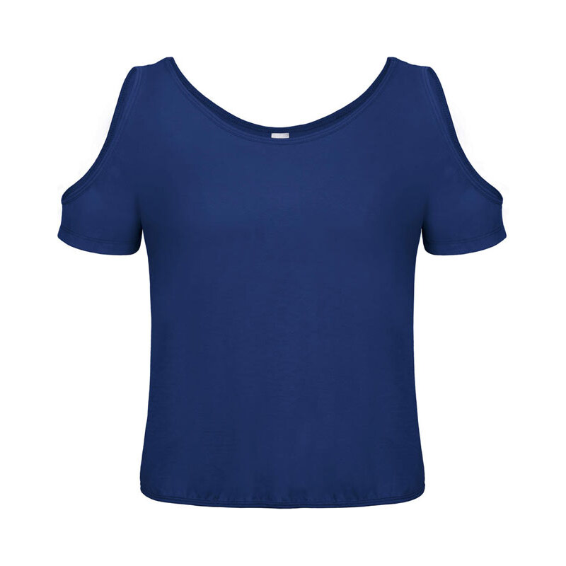 Tričko s vykrojenými rameny - Pacifická modrá XS