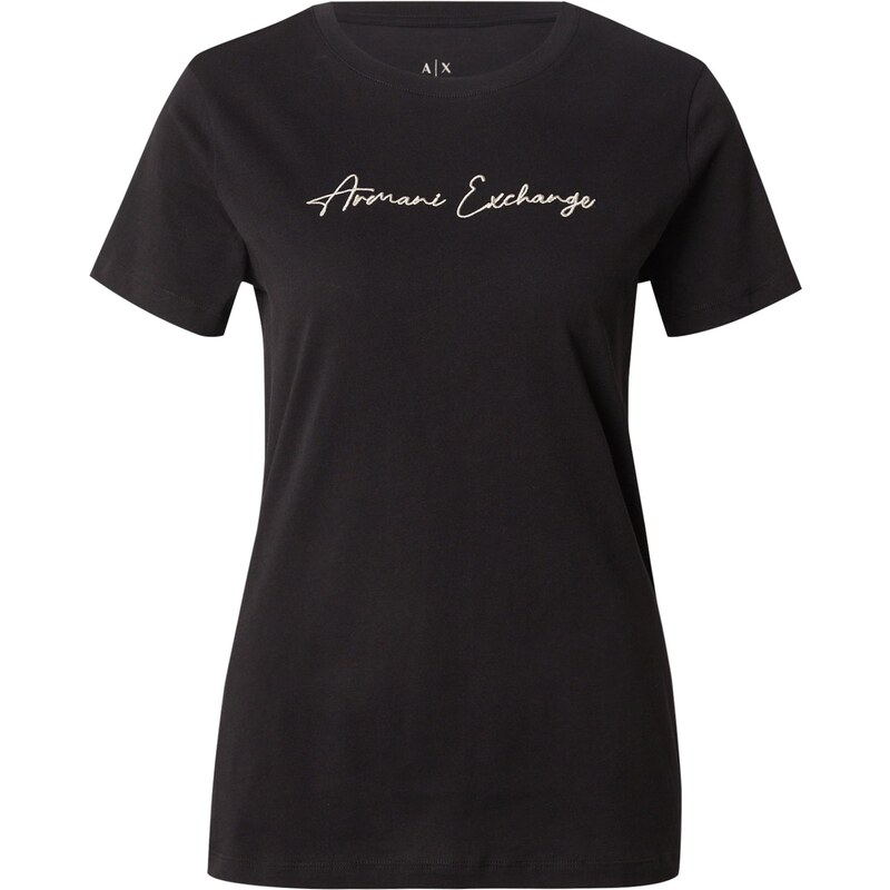ARMANI EXCHANGE Tričko černá / bílá