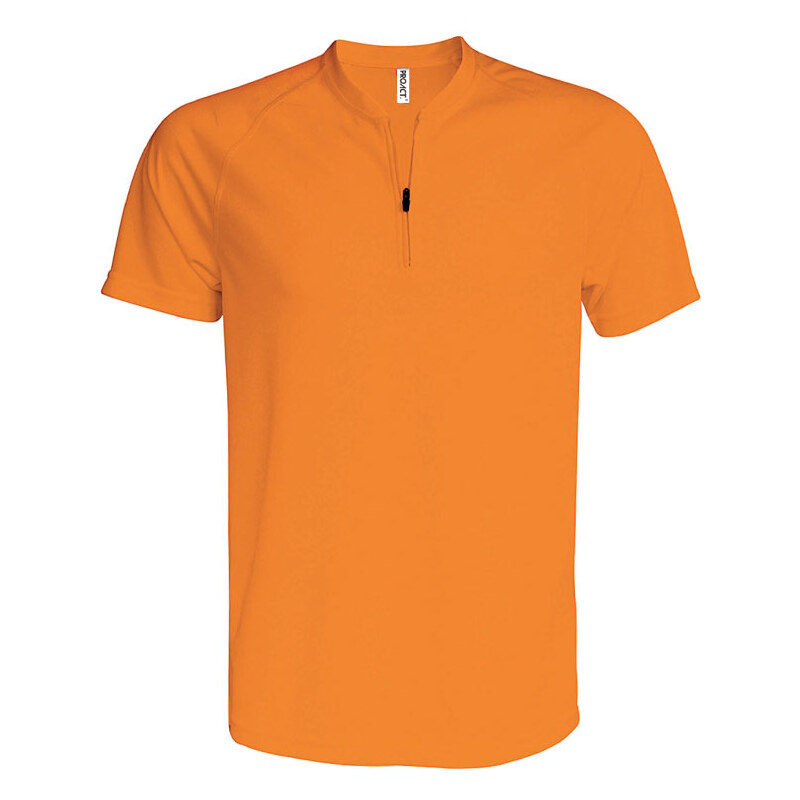 Sportovní tričko na zip - Oranžová XS