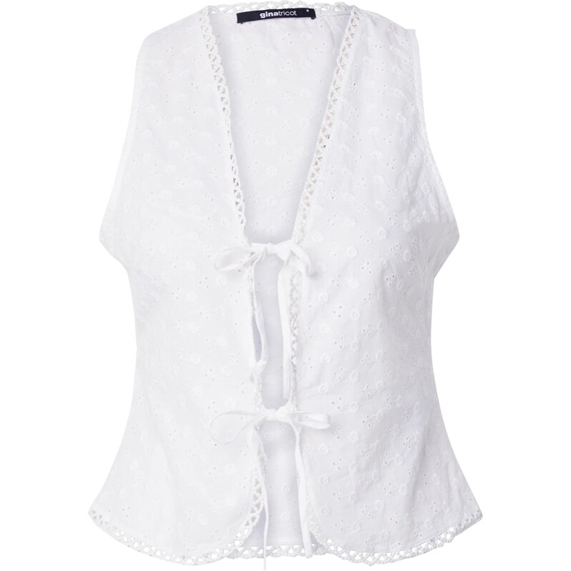 Gina Tricot Vesta Anglaise bílá