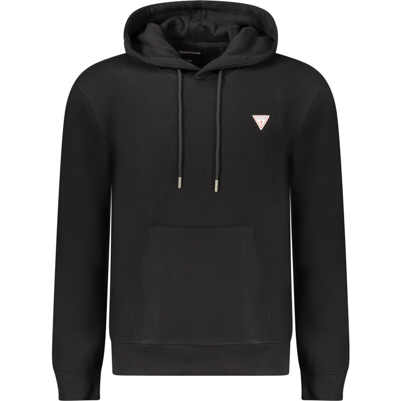 Černá mMikina GUESS JEANS s kapucí