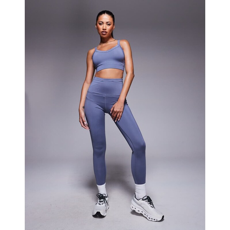 4505 run high waist legging with zip phone pocket in cornflower-Blue 109506010