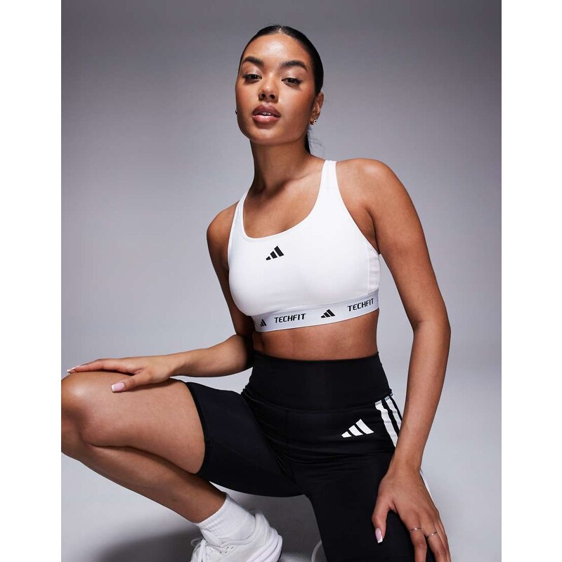 adidas performance adidas Training Tech Fit mid support bra in