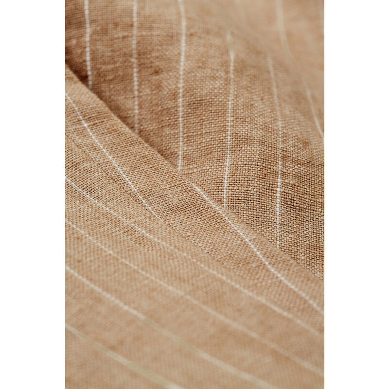 KALHOTY GANT REL LINEN PINSTRIPE DS PANTS CONCRETE BEIGE