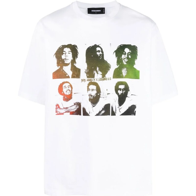 DSQUARED2 Bob Marley White tričko
