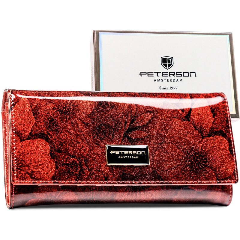 Dámská kožená peněženka Peterson PS401-FDS červená 107142556