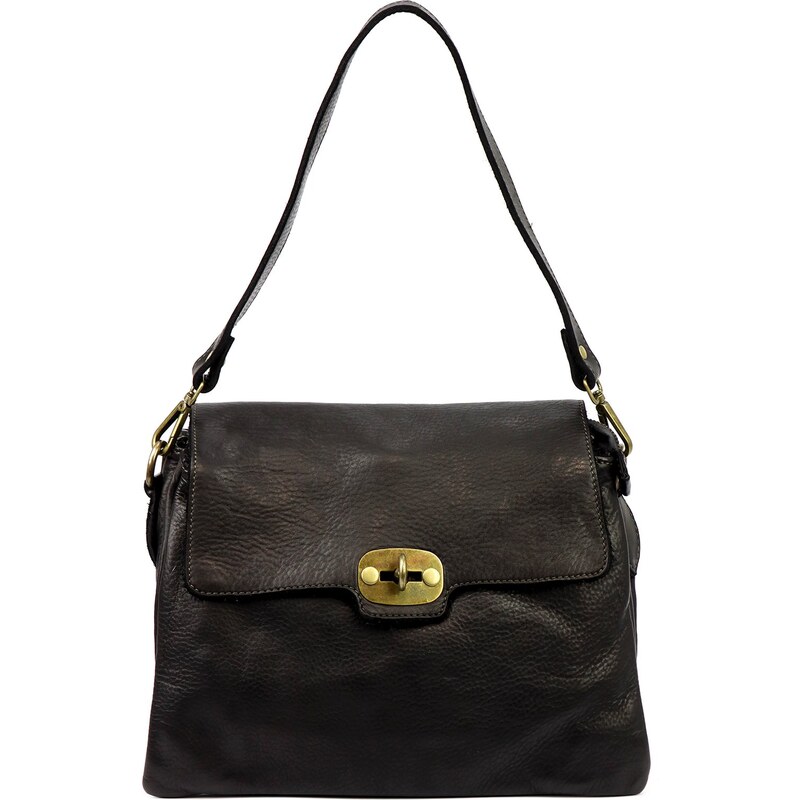 VS Kožená kabelka Vintage Styl 043 černá 107142600