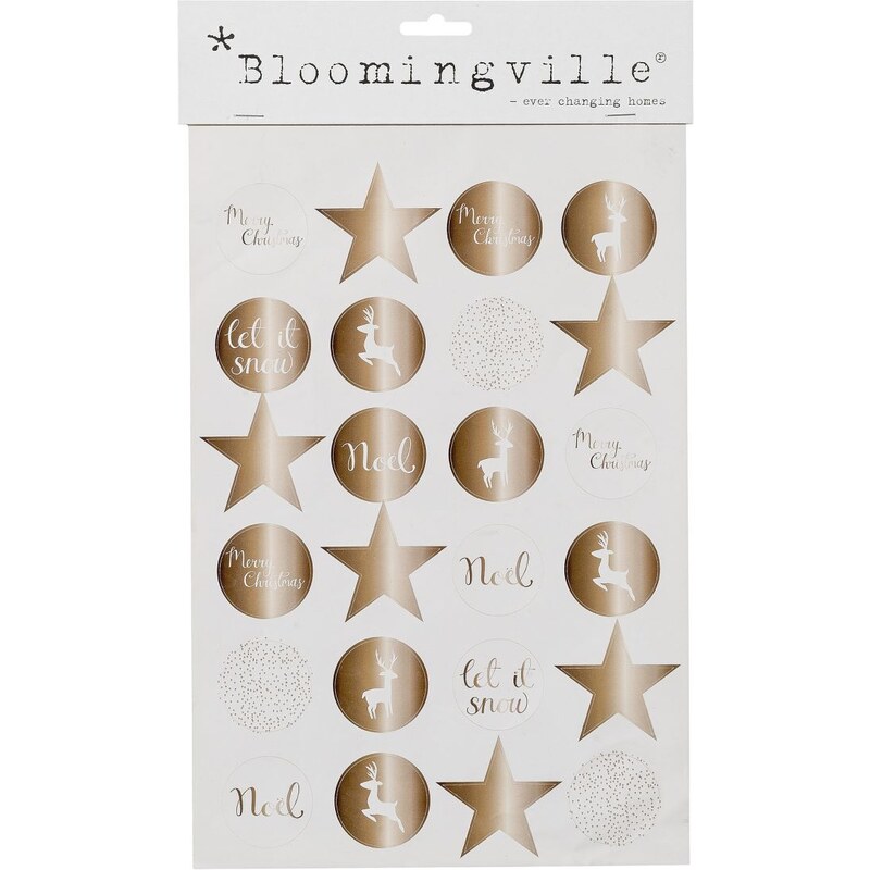Bloomingville Vánoční nálepky Copper - 24 ks