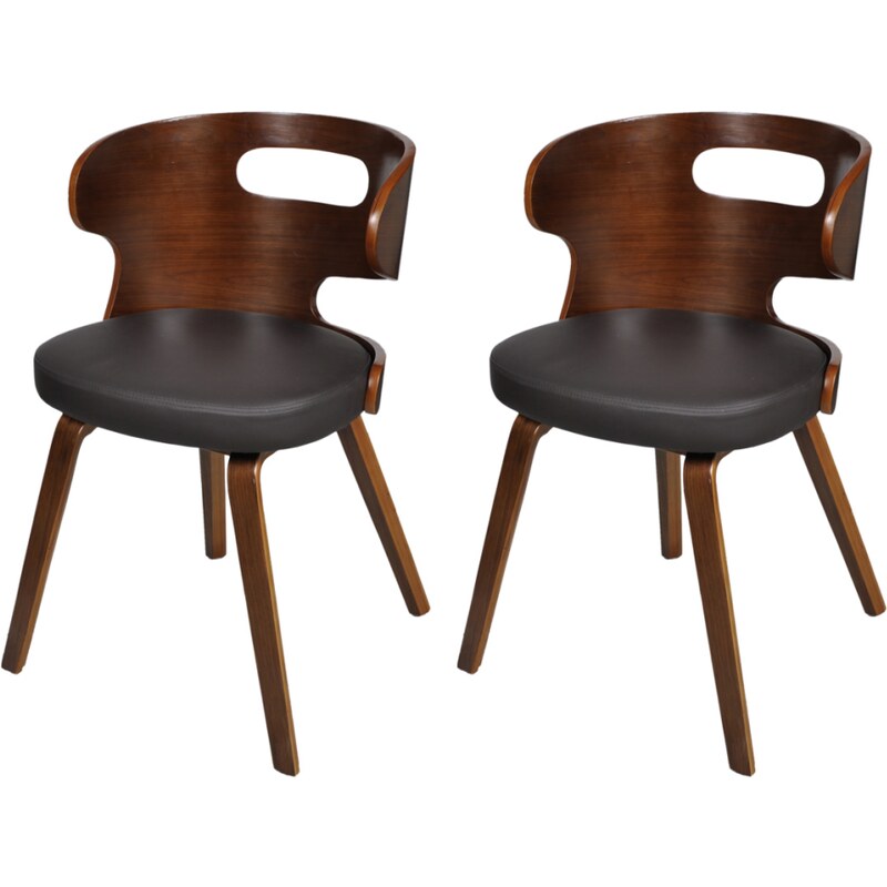 Sada dvou dřevěných jídelních židlí Houston