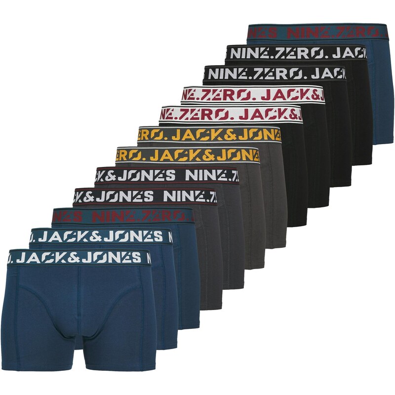 JACK & JONES Boxerky JACCOLTON námořnická modř / čedičová šedá /