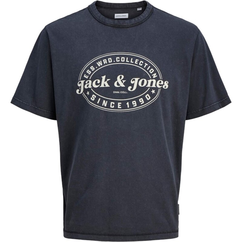 JACK & JONES Tričko JJEDover černá / bílá