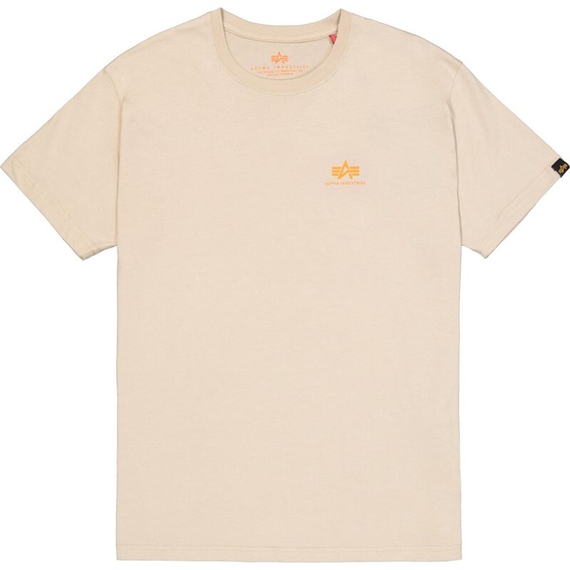 ALPHA INDUSTRIES Tričko béžová / oranžová
