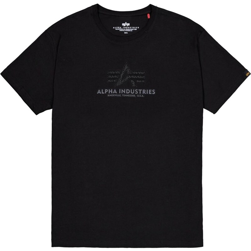 ALPHA INDUSTRIES Tričko šedá / černá
