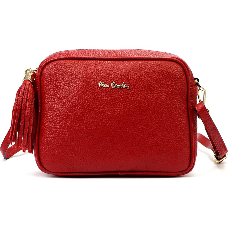 Kožená crossbody kabelka Pierre Cardin FRZ 1501 čevená 106456342