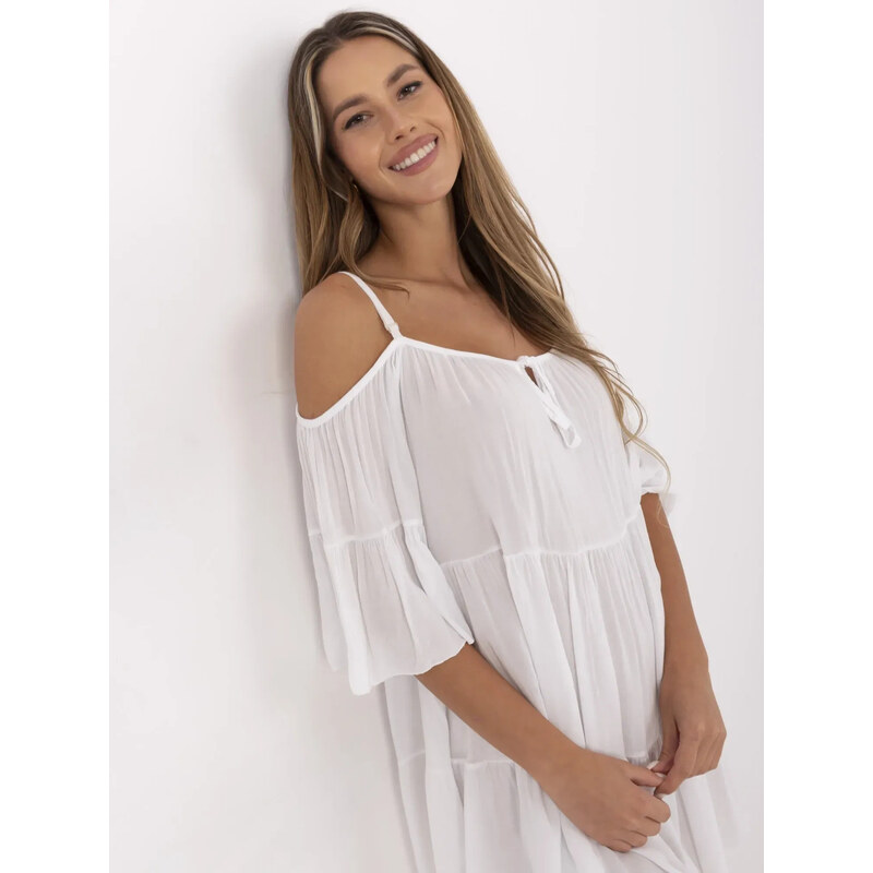 BASIC Dámské bílé šaty -white Bílá 71802290
