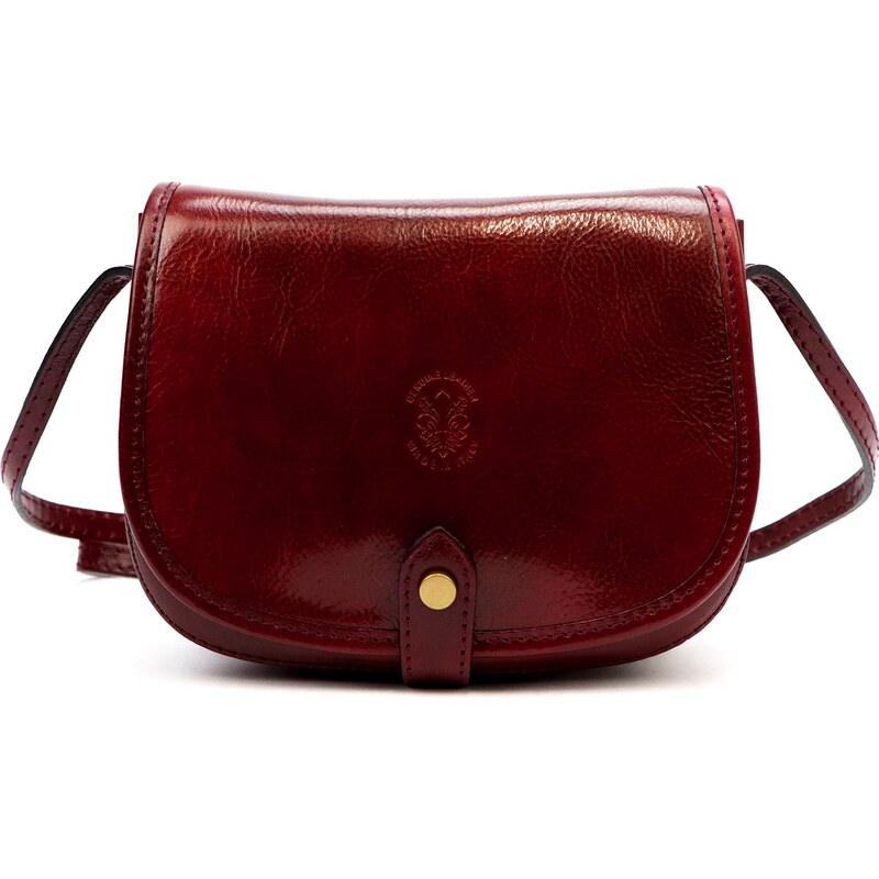 Kožená crossbody kabelka Florence 49-1 vínová