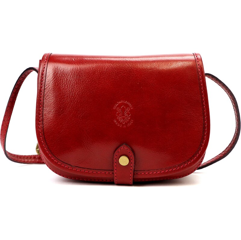 Kožená crossbody kabelka Florence 49-1 červená