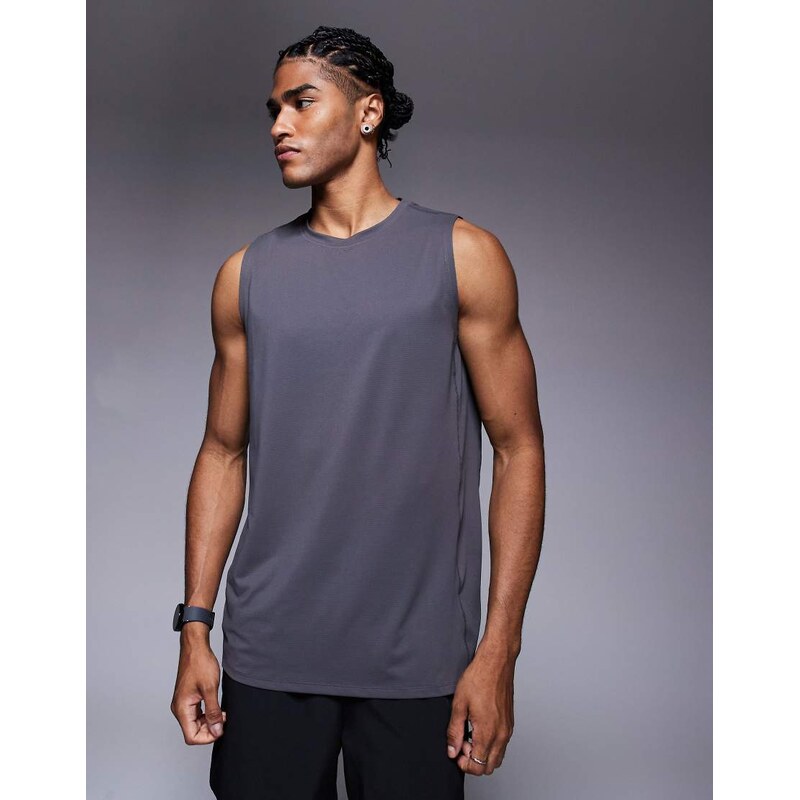 4505 Icon quick dry mesh training tank in graphite-Grey