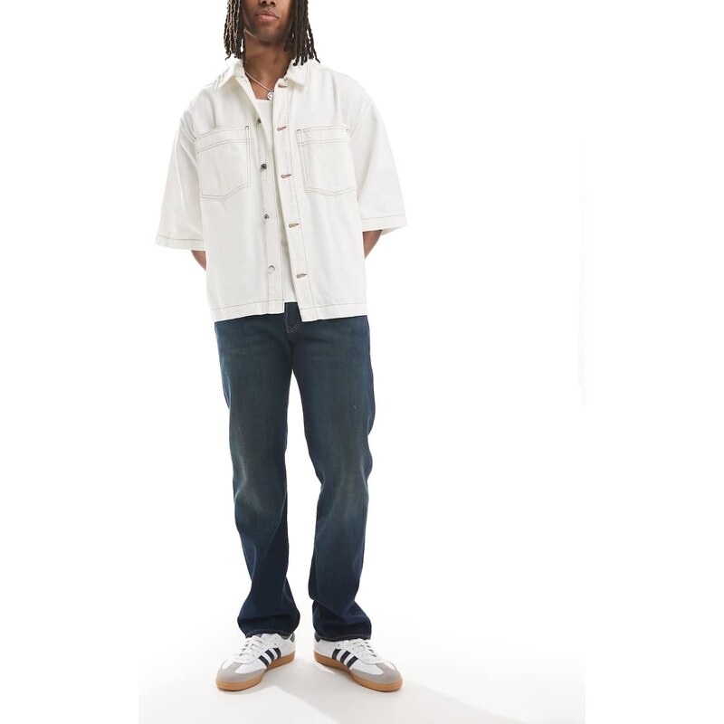 Levis 501 Original straight jeans in dark wash-Navy