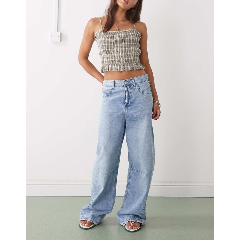 Noisy May Susanna barrel jeans in light blue denim 107218291