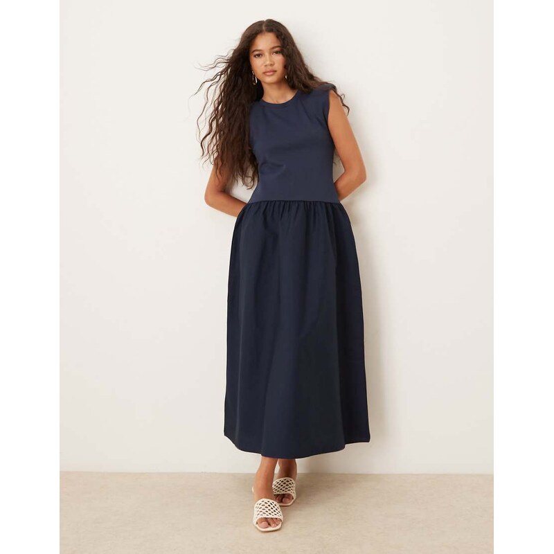 Mango sleeveless knitted dress in navy 107218554
