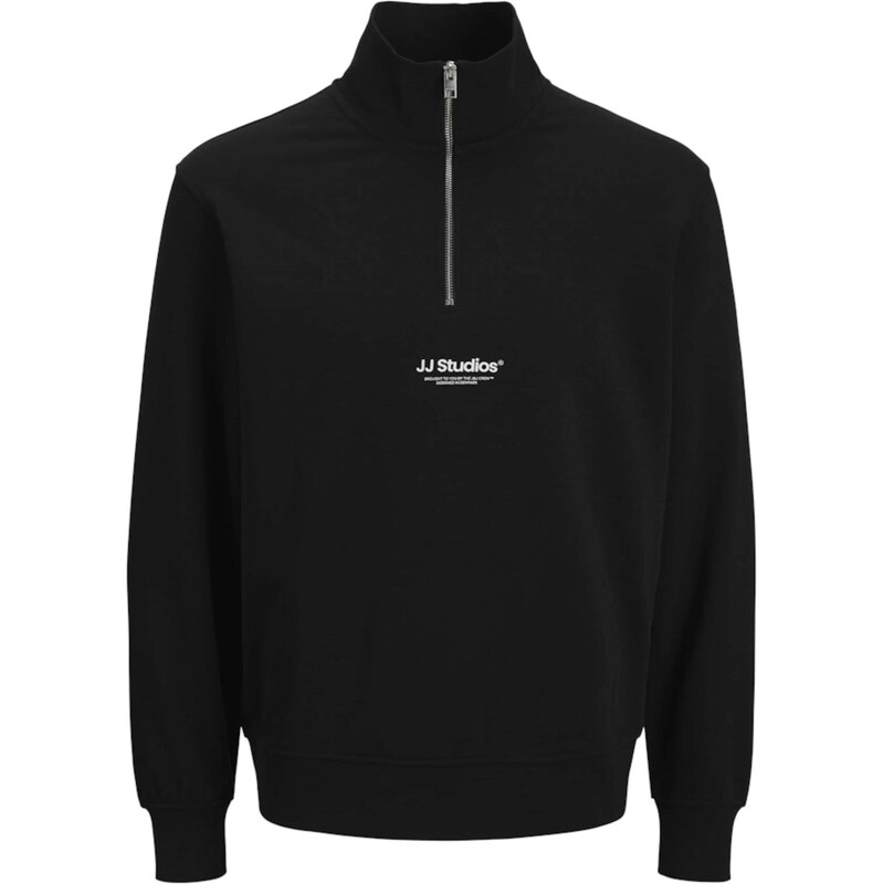 JACK & JONES Mikina JJESoho černá / bílá