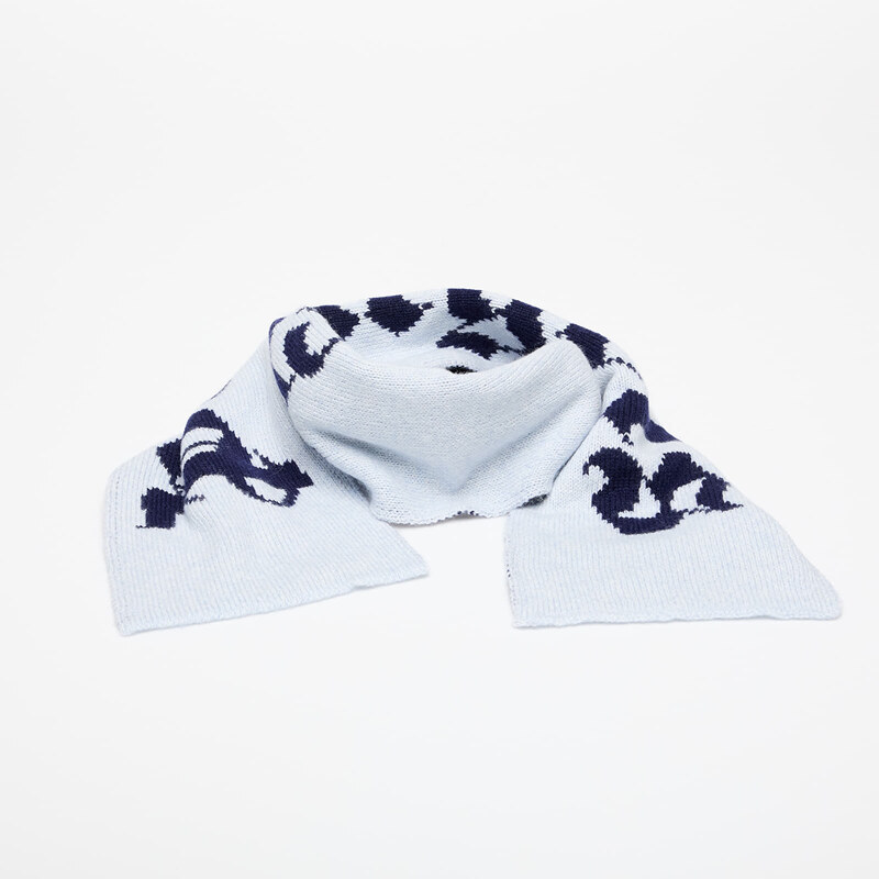 Šála Palm Angels Logo Knit Scarf Light Blue/ Navy Blue Universal