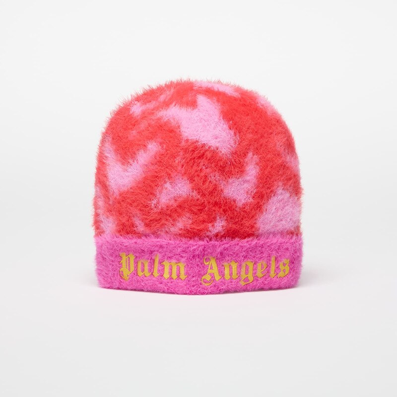 Čepice Palm Angels Kids Pa Spray Hearts Knit Beanie Rose Pink/