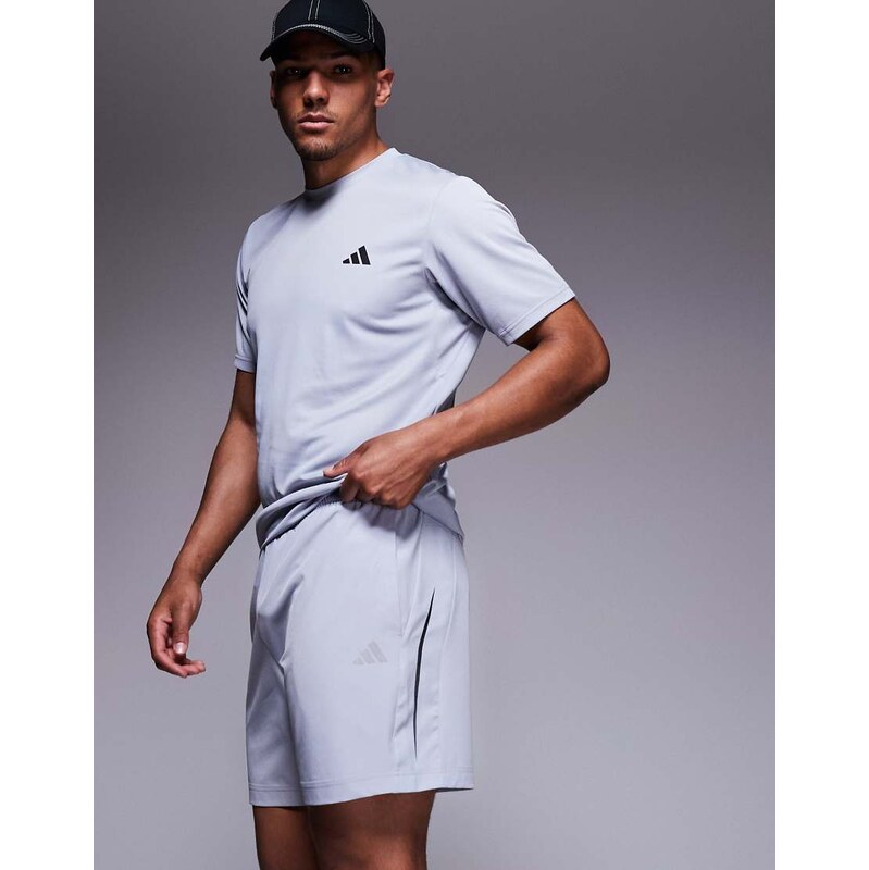adidas performance adidas Training Tech shorts in grey